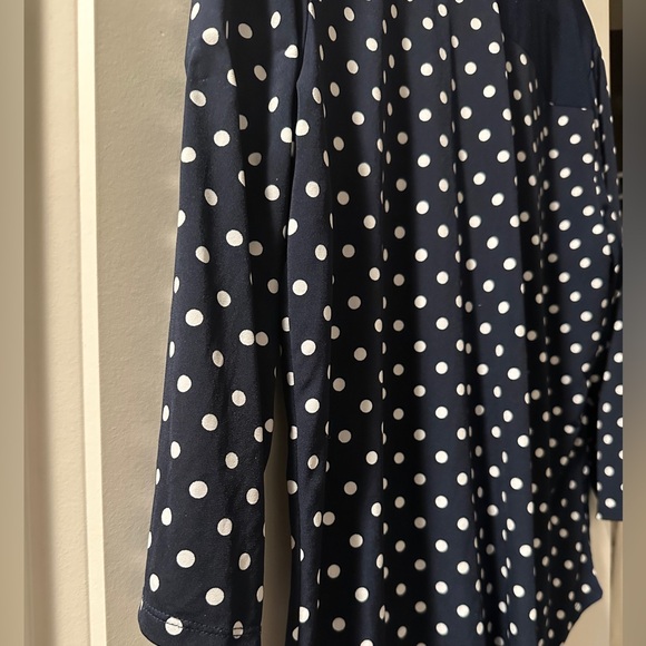 Navy Polka Dot Blouse - Picture 5 of 6